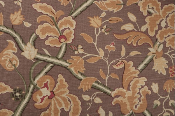 Thibaut Denmark Printed Linen Blend Drapery Fabric in Brown F96031