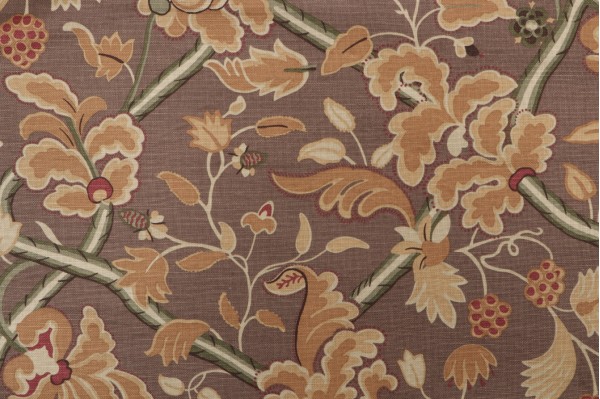 Thibaut Denmark Printed Linen Blend Drapery Fabric in Brown F96031