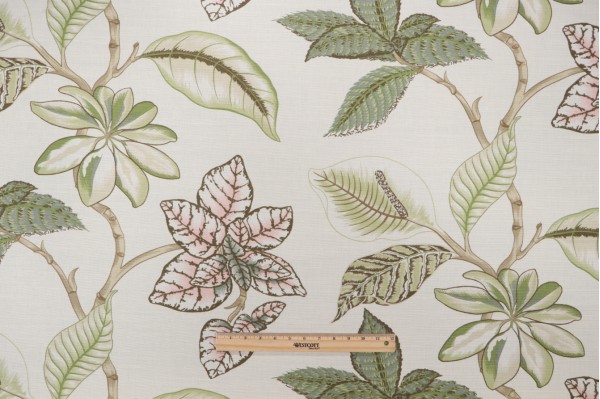 Thibaut Lucala Printed Linen Blend Drapery Fabric in Cream F95750