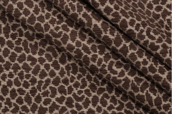 Sample of Thibaut Tanzania W7286 Woven Chenille Upholstery Fabric in Bark on Grey 