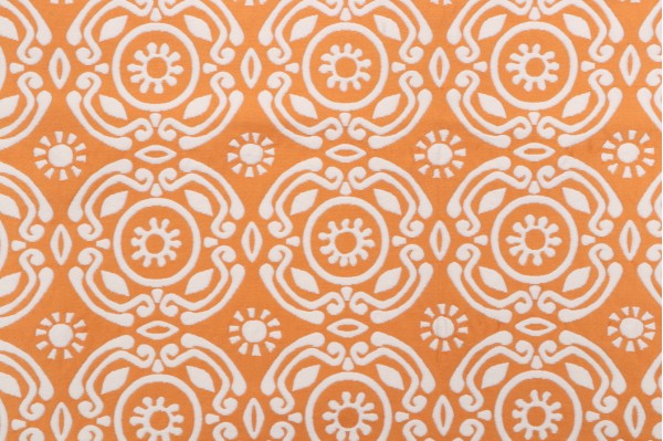 Sample of Thibaut Soleil W77978 Matelasse Woven Upholstery Fabric in Tangerine 