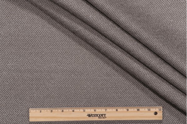 Sample of Thibaut Ellis Herringbone W72953 Woven Upholstery Fabric in Smoke 