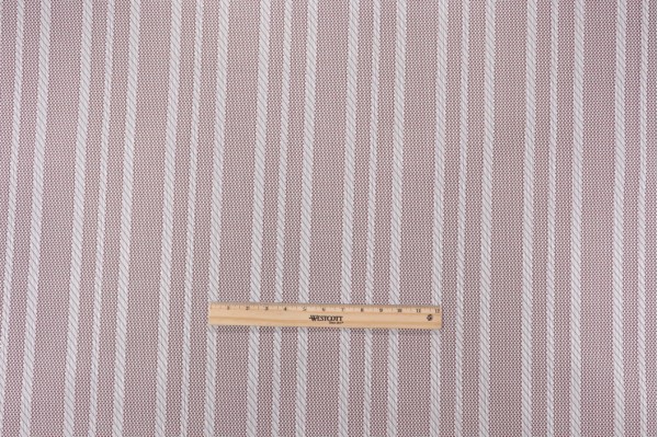 Phifertex Woven Vinyl Mesh Sling Chair Outdoor Fabric in White/Brick Stripe