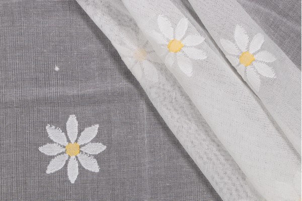 Thibaut AF00877 Paquerette Madras Embroidered Sheer Drapery Fabric 