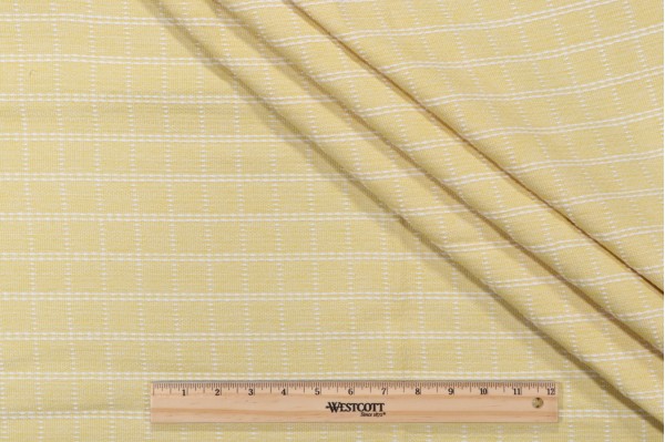 Bella Dura Motthaven Woven Polyolefin Outdoor Fabric in Lemon 