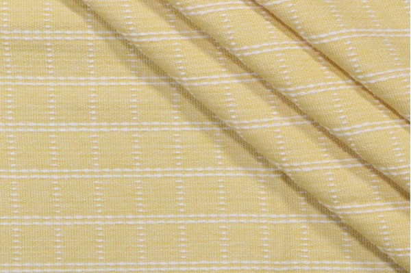 Bella Dura Motthaven Woven Polyolefin Outdoor Fabric in Lemon 
