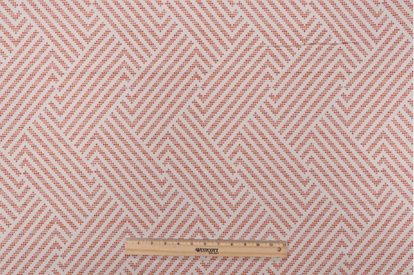 Bella Dura Trivoli Woven Polyolefin Outdoor Fabric in Persimmon 