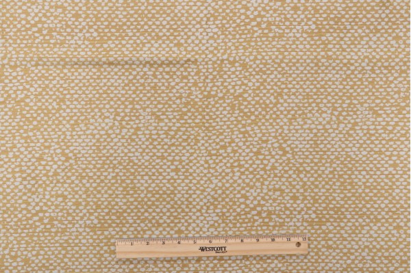 Sample of Bella Dura Conga Woven Polyolefin Outdoor Fabric in Goldenrod 