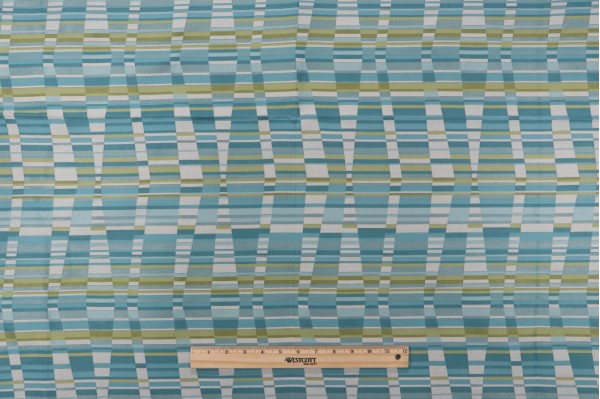 Sample of Bella Dura Thirasia Woven Polyolefin Outdoor Fabric in Cyan 