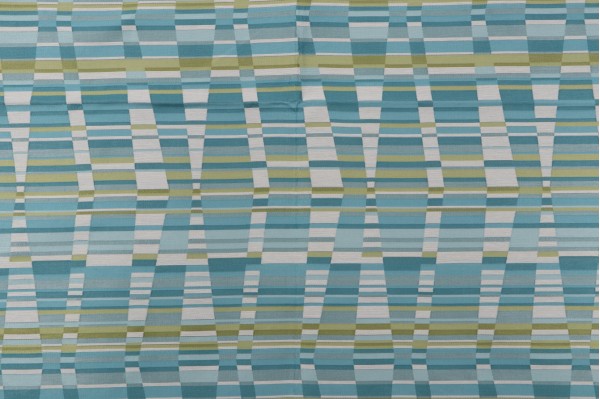 Sample of Bella Dura Thirasia Woven Polyolefin Outdoor Fabric in Cyan 