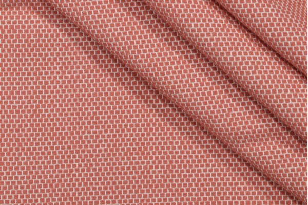 Sample of Bella Dura Anafi Woven Polyolefin Outdoor Fabric in Coral 