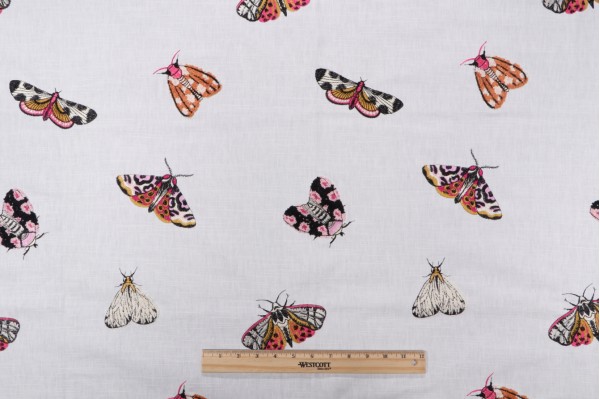 TFA Take Flight Embroidered Drapery Fabric in Peach Glow 