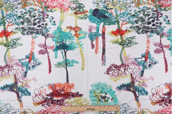 TFA Just a Little Color Embroidered Cotton Decorator Fabric in Celebration 