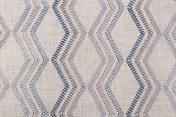 TFA So Vain Embroidered Decorator Fabric in Azure 