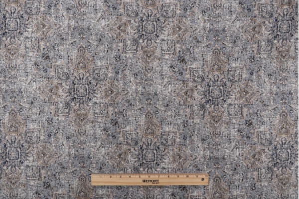TFA Hoya Latex Backed Chenille Upholstery Fabric in Blue Smoke 