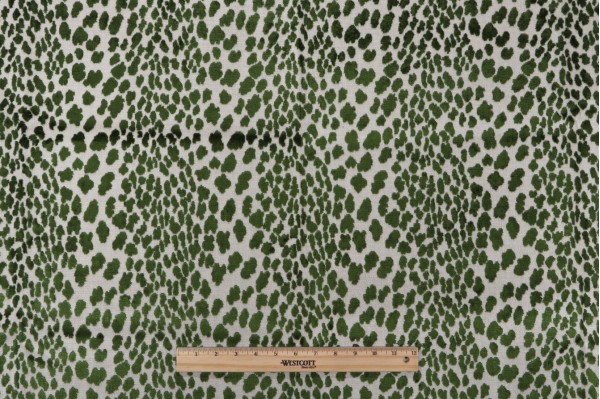 TFA Seeing Spots Latex Backed Velvet Upholstery Fabric in Jungle 