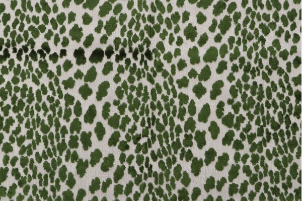TFA Seeing Spots Latex Backed Velvet Upholstery Fabric in Jungle 