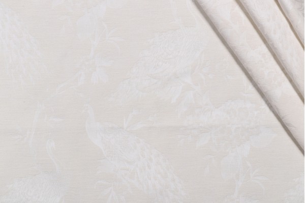 Valiant Fabrics Calan Jacquard Damask Decorator Fabric in Vanilla 