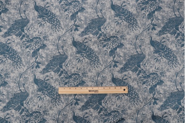 Valiant Fabrics Calan Jacquard Damask Decorator Fabric in Cadet 