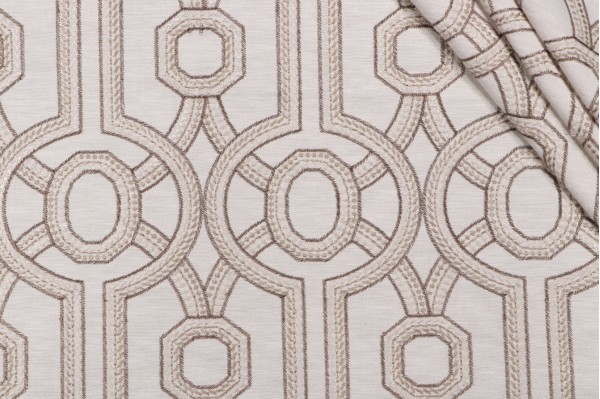 Click for Valiant Fabrics Merritt Embroidered Decorator Fabric in Parchment  Valiant Fabrics Merritt Embroidered Decorator Fabric in Parchment
