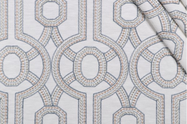 Valiant Fabrics Merritt Embroidered Decorator Fabric in Imperial 