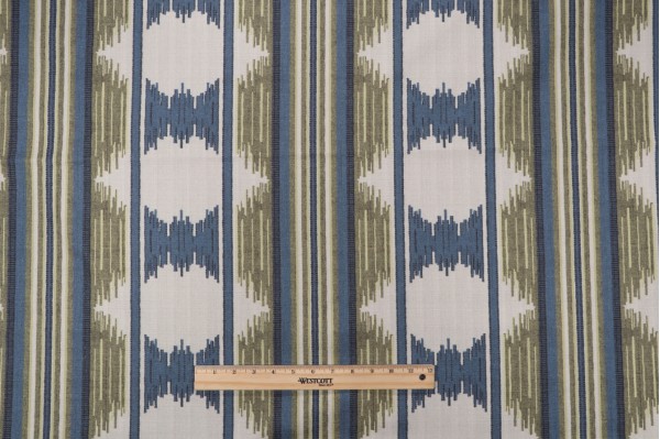Hamilton Rockland Printed Cotton Drapery Fabric in Bluegrass 
