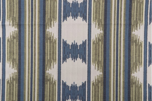 Hamilton Rockland Printed Cotton Drapery Fabric in Bluegrass 