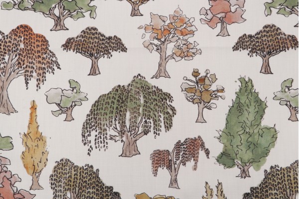 Hamilton Central Park Printed Cotton Drapery Fabric in Autumn 
