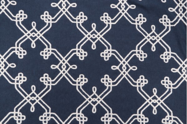 PK Lifestyles Dynasty Embroidery Decorator Fabric in Indigo 