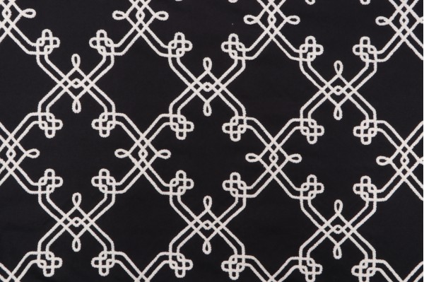 Click for PK Lifestyles Dynasty Embroidery Decorator Fabric in Onyx  PK Lifestyles Dynasty Embroidery Decorator Fabric in Onyx