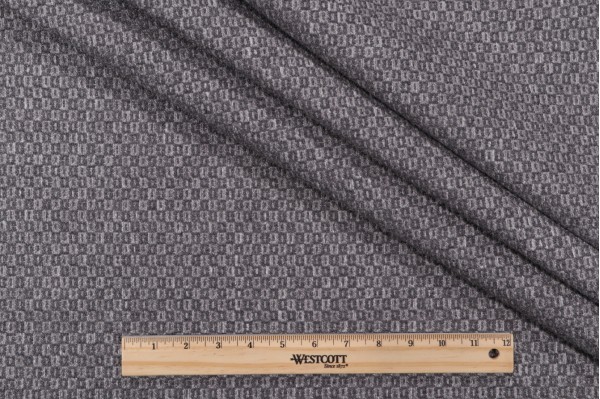 PK Lifestyles Parque Woven Upholstery Fabric in Charcoal 
