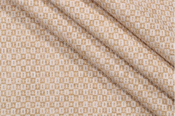 PK Lifestyles Parque Woven Upholstery Fabric in Gold 