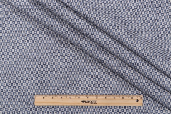 PK Lifestyles Parque Woven Upholstery Fabric in Indigo 