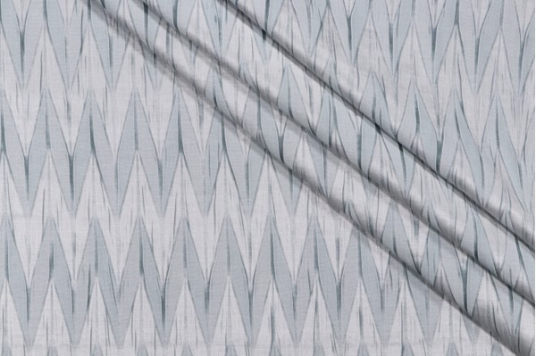 Sample of PK Lifestyles Orikata Textured Cotton Polyester Decorator Fabric in Silver 