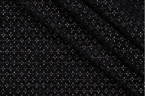 PK Lifestyles Elara Chenille Upholstery Fabric in Ebony 