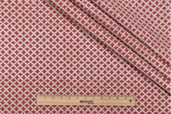 PK Lifestyles Laguna Embroidery Decorator Fabric in Cinnabar 