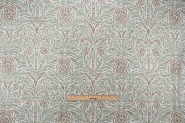Tommy Bahama Bondi Batik Printed Cotton Linen Drapery Fabric in Willow 