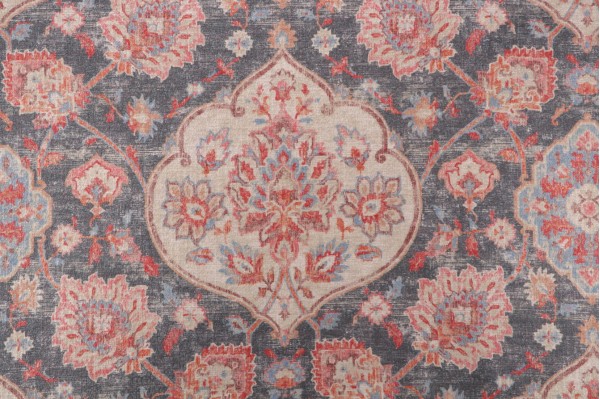 PK Lifestyles Caspian Printed Chenille Decorator Fabric in Smoke 