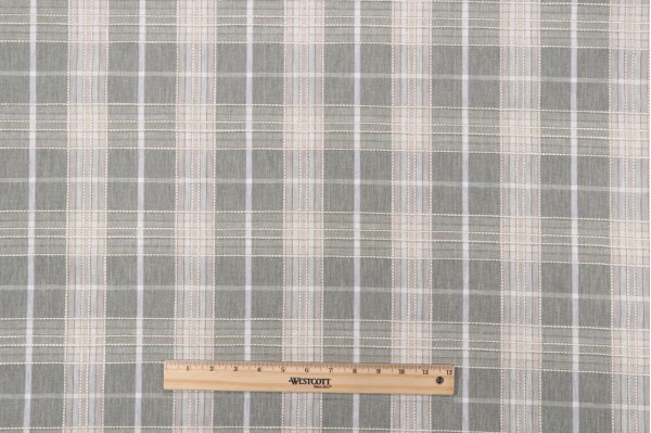 PK Lifestyles Malcom Plaid Woven Decorator Fabric in Sage 