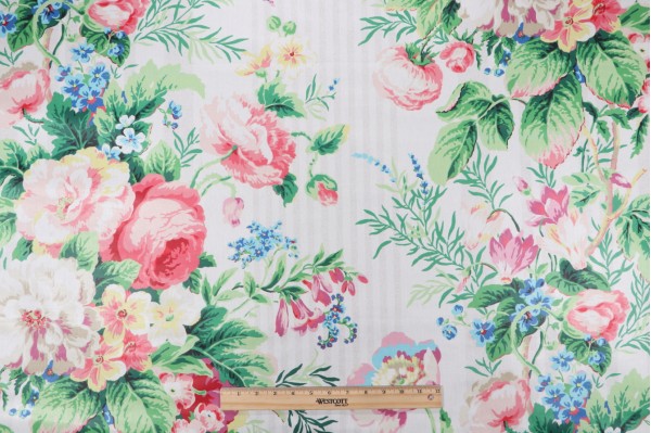 Click for P Kaufmann Battersea Bouquet Printed Polished Cotton Drapery Fabric in Sunburst  P Kaufmann Battersea Bouquet Printed Polished Cotton Drapery Fabric in Sunburst