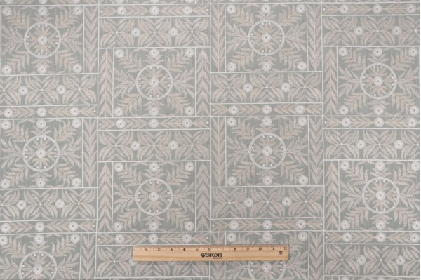 P Kaufmann Mughal Garden Embroidered Drapery Fabric in Haze 