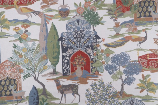 P Kaufmann Shalimar Garden Printed Cotton Drapery Fabric in Document 