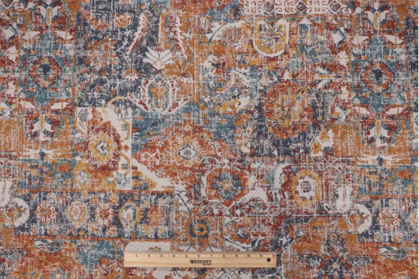 Golding Istanbul Chenille Tapestry Upholstery Fabric in Spice 