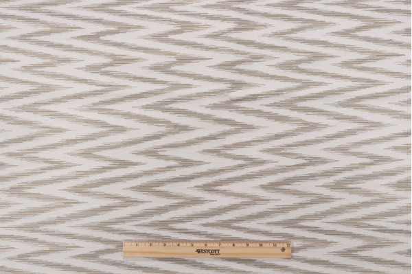 Thibaut Pele Ikat W735304 Woven Upholstery Fabric in Light Neutral 