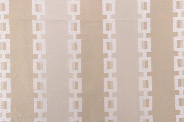 Sample of Thibaut Key Stripe AW1372 Woven Decorator Fabric in Cream 