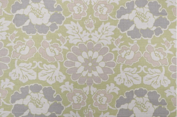 Click for 8.1 Yards Anna French Shima AF2586 Printed Linen Blend Drapery Fabric in Apple Green for Thibaut Anna French Shima AF2586 Printed Linen Blend Drapery Fabric in Apple Green for Thibaut