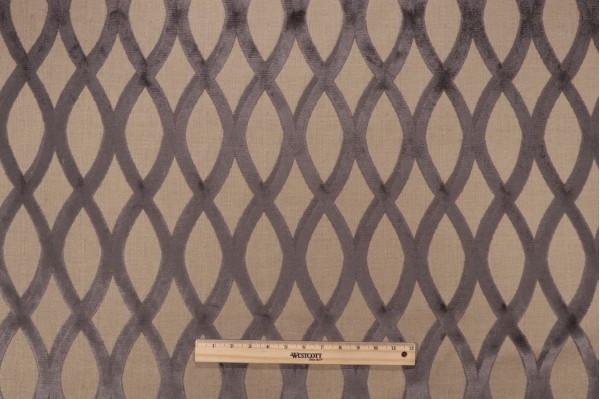Click for 10 Yards Thibaut Helix Velvet Patterned Upholstery Fabric in Charcoal W7274 Thibaut Helix Velvet Patterned Upholstery Fabric in Charcoal W7274