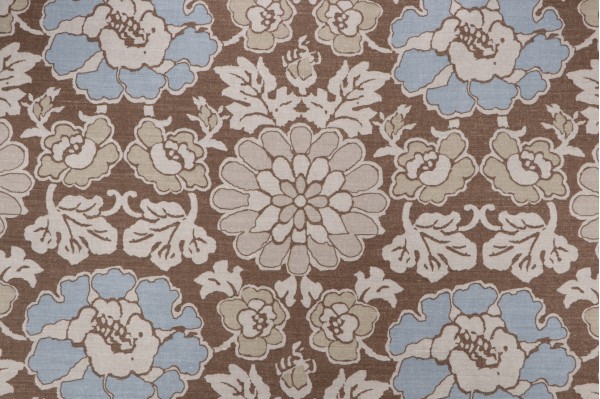 Click for 13 Yards Thibaut Shima Printed Cotton Linen Decorator Fabric in Brown AF2588 Thibaut Shima Printed Cotton Linen Decorator Fabric in Brown AF2588