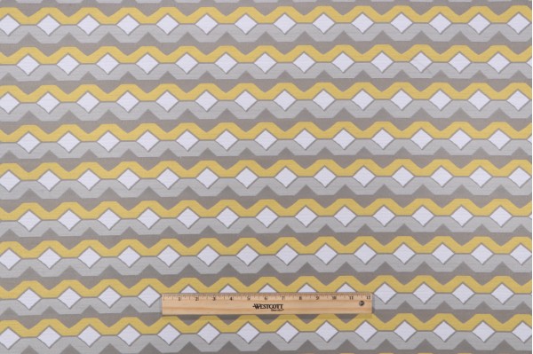 Thibaut Twisted Chain Woven Upholstery Fabric in Yellow and Grey W77985