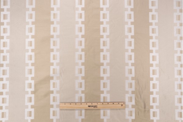 Thibaut Key Stripe AW1372 Woven Decorator Fabric in Cream